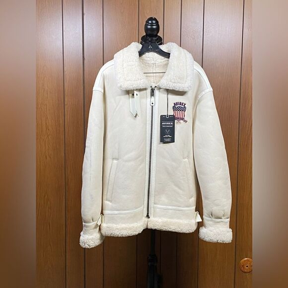 Avirex Icon Shearling Jacket size XL - Picture 4 of 16